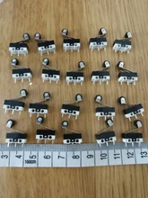 Interruptor momentáneo de botón de Interruptor de Límite Micro, interruptor de ratón de CA de 1A 125V, 3 pines, palanca con rodillo de bisagra, brazo SPDT 12*6*6mm