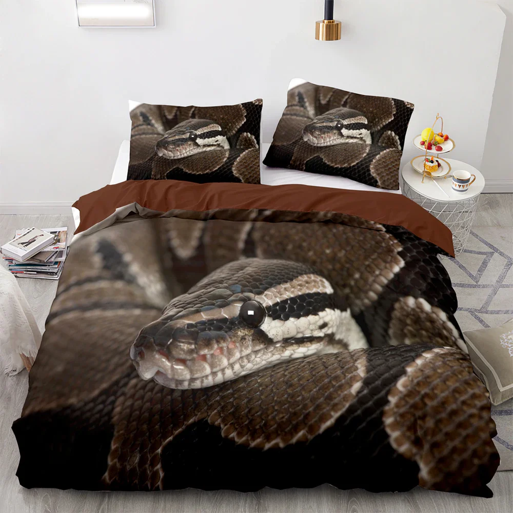 de ropa de cama con impresión 3D, funda nórdica de serpiente de animales salvajes, 200x200 con funda de almohada, funda de edredón de 220x240, funda de manta de alta calidad|Funda nórdica