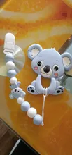 Joepada collar dentición bebé precioso Koala búho caballo del bebé mordedor Molar juguete para regalo mapache perlas de silicona de grado de alimentos