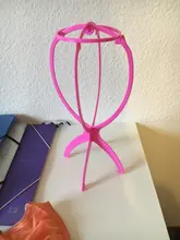 Soporte para pelucas de plástico, accesorio Ajustable y colorido, cabeza de maniquí de 18x36Cm, peluca plegable soporte para pelucas, 1 unidad