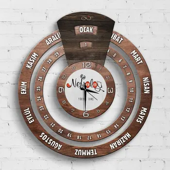 

Personalized Professional Nephrologist Infinite Mayan Calendar Wooden Wall Clock