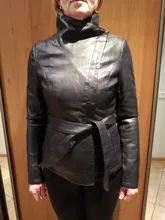 Jacket Short Turn-Down-Collar Spring Faux-Leather AORRYVLA Fashion Women New Length Slim-Style