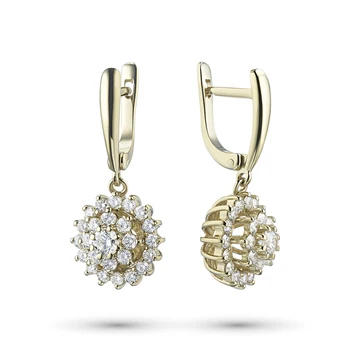 

Earrings made of yellow gold with diamonds e0301sg07163600