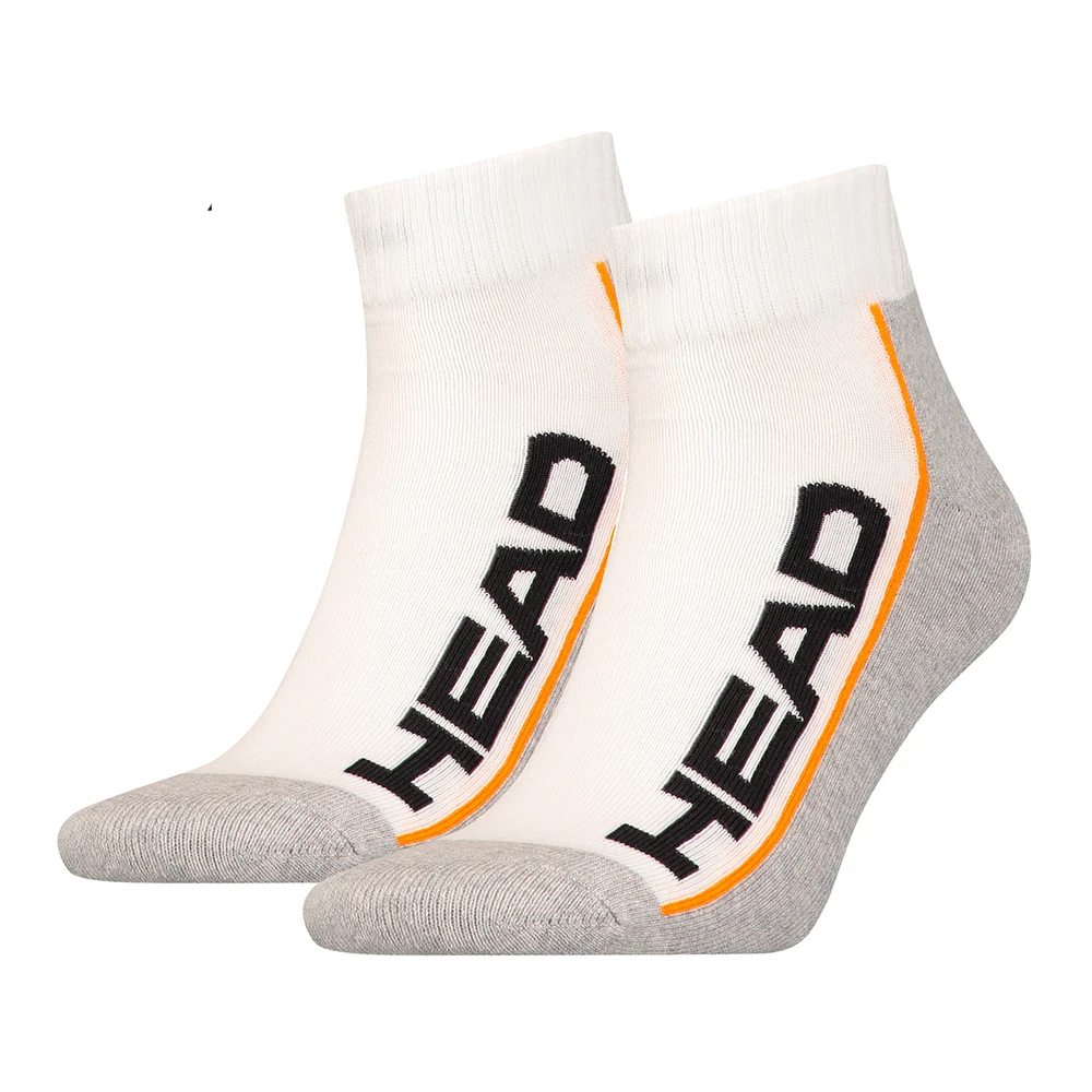 Спортивные носки HEAD; комплект из 2 пар носков; цвет белый, серый или темно-серый; унисекс