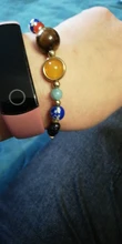Pulseras y brazaletes de cuentas de planetas del universo para mujer y hombre, joyería de moda, pulsera de energía de sistema Solar Natural, 2019