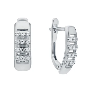

Silver earrings with cubic zirconia sunlight sample 925
