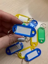 LLavero de identificación personalizado de plástico, etiquetas para equipaje, 10 Uds.