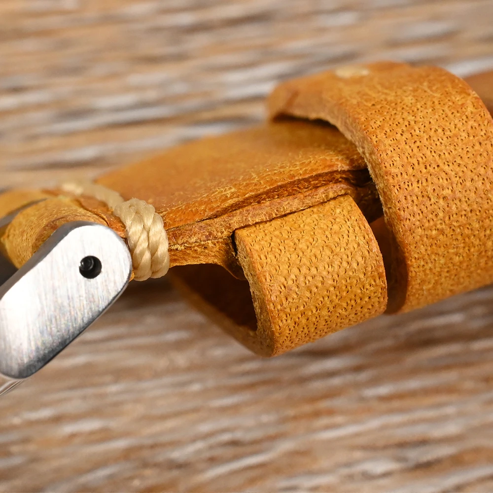 San Martin Leather Strap Quick Release Suitable For 20mm 22mm General Type Watch Bands 316L Stainless Steel Buckle Watch Parts