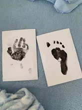 Kit de impresión a mano no tóxico para el cuidado del bebé, 6 colores, Impresión de huella, recuerdos para bebés recién nacidos, cojín de tinta para foto