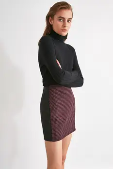 

Trendyol Pattern Blocky Mini Skirt TWOAW21ET0338