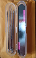 Agujas de acero inoxidable para eliminación de acné, herramientas para quitar espinillas y espinillas, cuidado de la piel Facial, limpiador de poros faciales, 4 Uds.