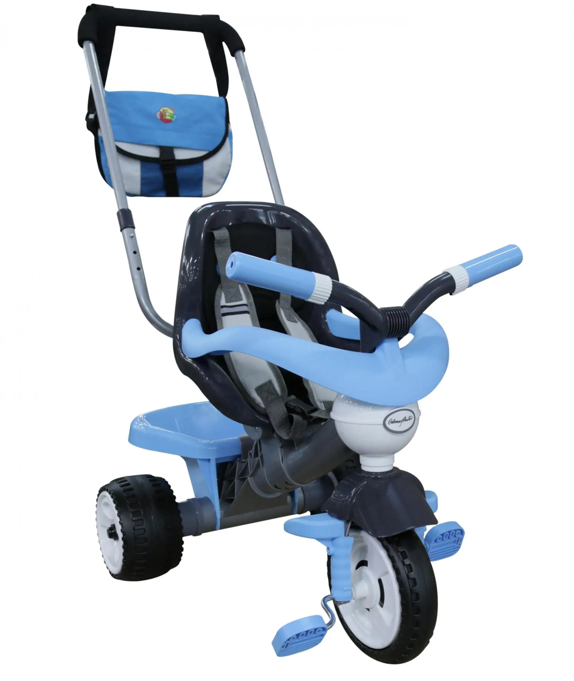 Велосипед 3-х колёсный Амиго с ограждением ручкой ремешком мягким сиденьем и