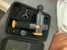 Phoenix-pistola de masaje de percusión a2, masajeador corporal eléctrico negro, terapia con 4 cabezales, MG55008