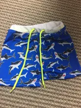 Pantalones cortos de cintura alta para nadar para niños, traje de baño informal a rayas