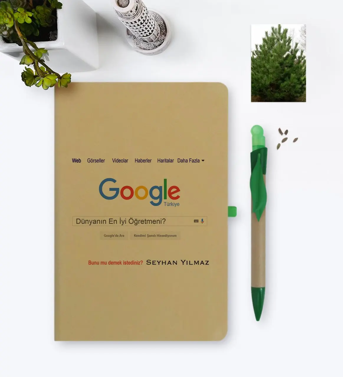 Персональный Google Лучший в мире экологический блокнот стиле эгримени и набор