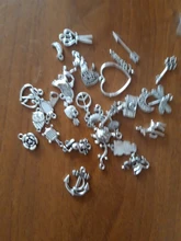30 Uds. De abalorios variados de Metal Vintage para fabricación de joyas, abalorios de pájaros, colgante de pulsera DIY, accesorios de encaje negro