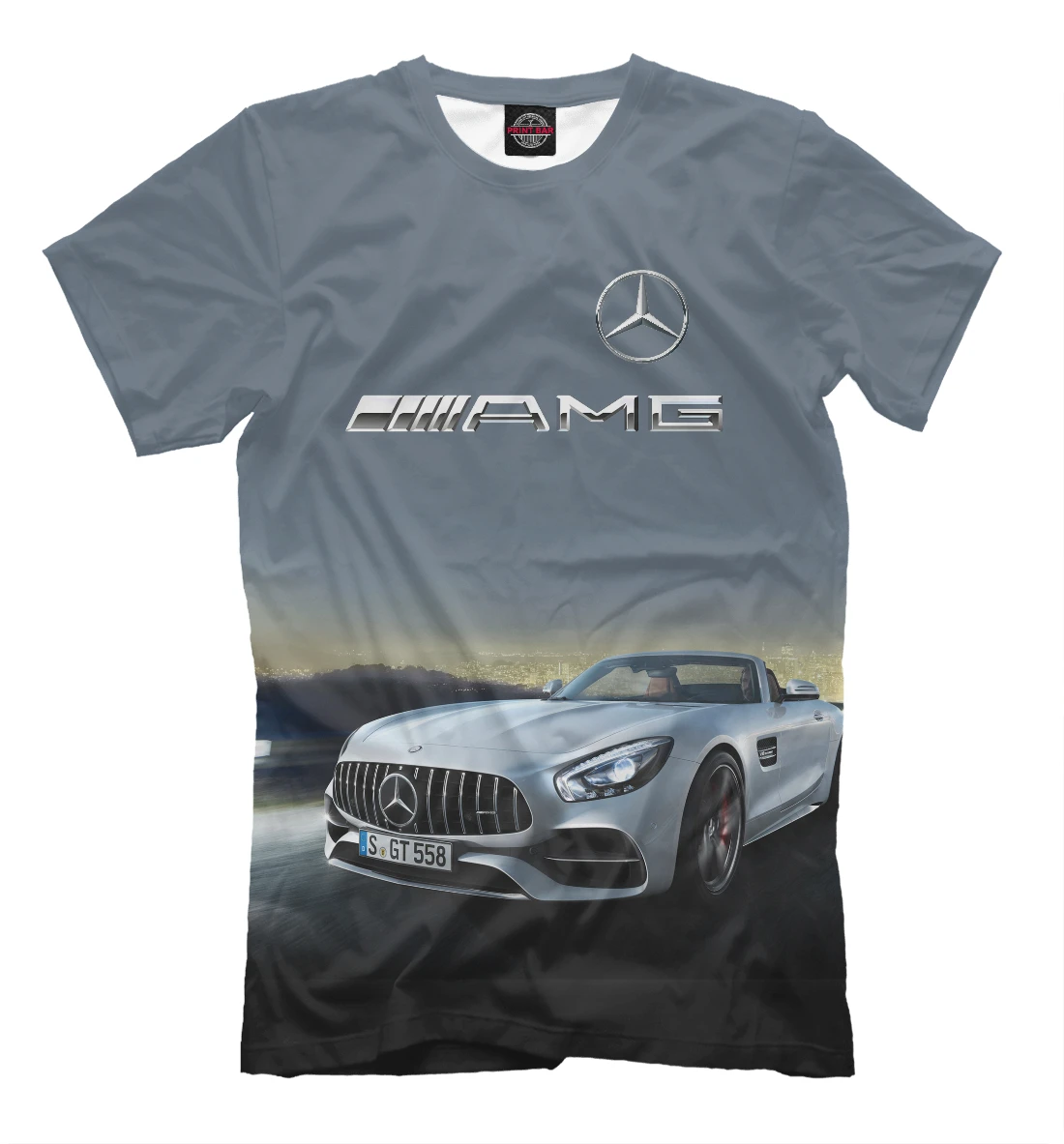Футболка Mercedes V8 Biturbo AMG (Авто) | Мужская одежда