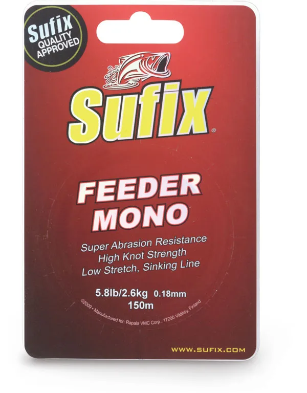 Леска SUFIX Feeder mono красная 150м 0.20мм 3.3кг|Рыболовные лески| |