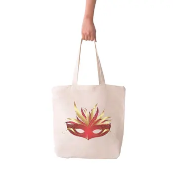 

Angemiel Bag Large Feathered Mask Shopping Beach Tote Bag