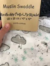 Manta de muselina de 120x120CM para recién nacido, edredón de algodón con flores para bebé, gasa infantil, Toalla de baño para bebé, 1 unidad, envío directo