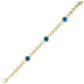 

3 eyes Gold Bracelet 01-420-BD045