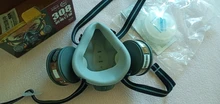 Respirador químico de Gas y polvo de media cara, mascarilla protectora de seguridad para el trabajo, filtros duales, pintura Industrial, Vapor orgánico