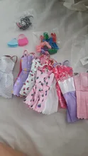 Conjunto de accesorios para muñecas Barbie, accesorios para muñecas Barbie, 32 artículos, 10 vestidos a la moda + 4 gafas + 6 collares + 2 bolsos + 10 zapatos