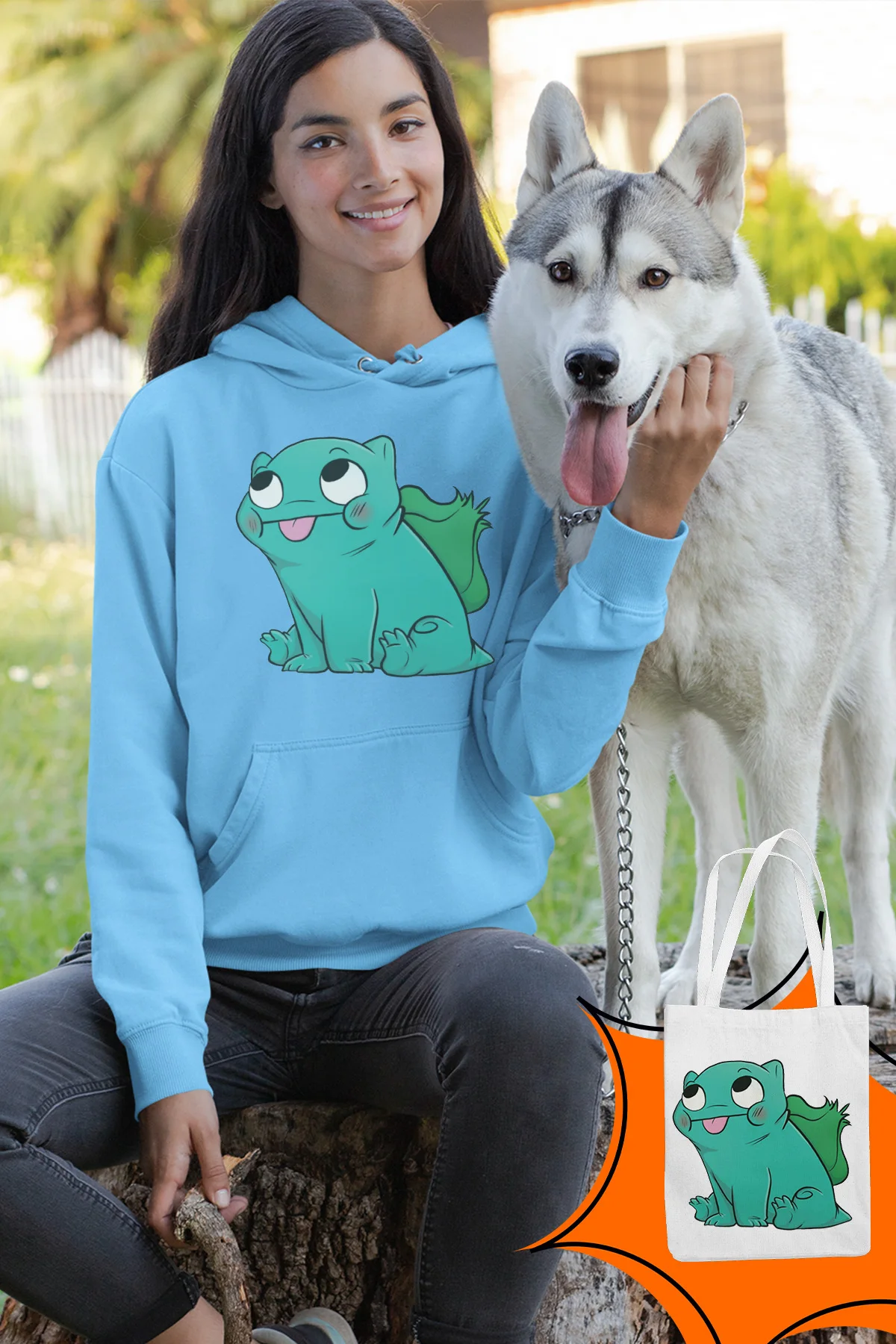 Женская толстовка с капюшоном Angemiel Wear Balbazar Pokemon Blue | одежда