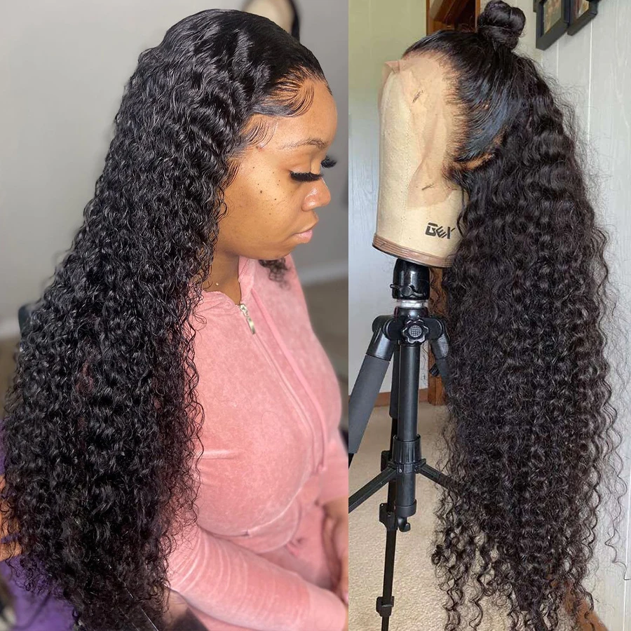 Water Wave 30 Inch Short Curly Lace Front Human Hair Wigs For Black Women 4x4 Closure Wig Long Deep Frontal Brazilian Wig 13x4