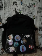 Ita Backpack Badges Clear Shoulder-Bag Nylon Teenager Girls Waterproof Hidden for PVC