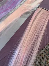 Lupu-extensiones de cabello sintético para mujer, extensiones largas y rectas de color arcoíris, resistentes al calor