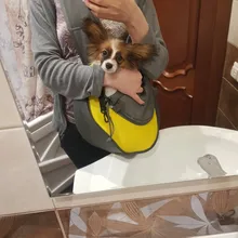 Bolsa de viaje transpirable para mascotas, bolso de hombro de malla Oxford, cómoda, bolso grande de hombro