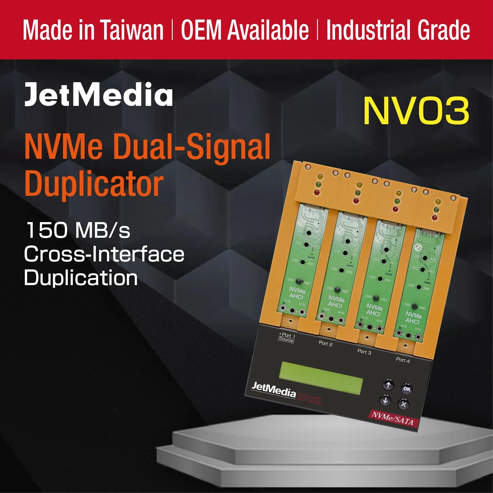 M2 NVMe SSD Дубликатор JetMedia NV03 SATA кросс Интерфейс дублирования копировальной машины| |