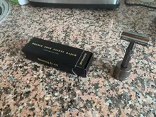 Maquinilla de afeitar de doble filo, maquinilla de afeitar de doble filo con 10 cuchillas de afeitar, Premium Wet, clásica, de Metal, se adapta a todas las cuchillas de afeitar estándar