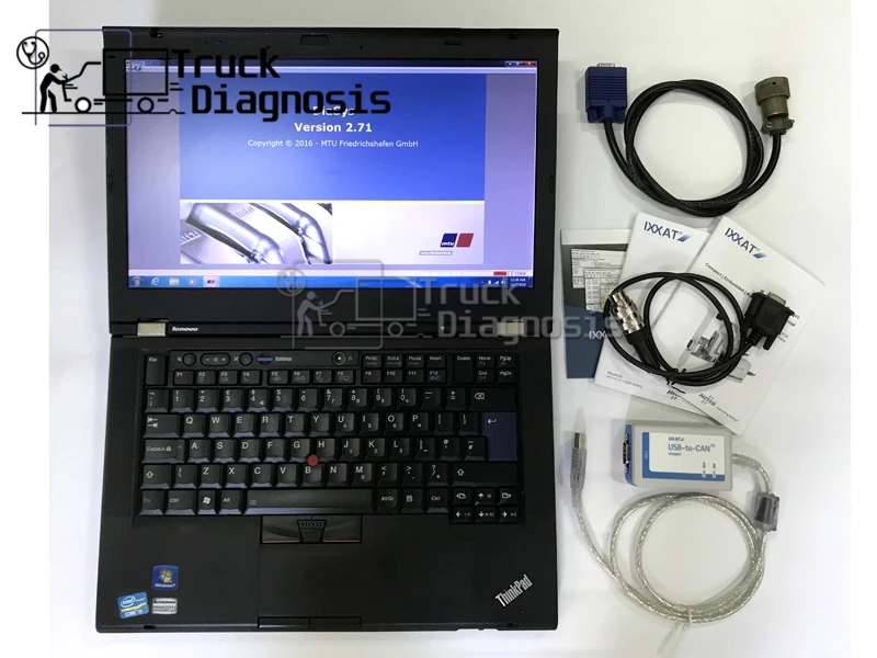 Для MTU диагностический комплект (USB к CAN V2) набор с ADEC + MUT MEDC T420 полный для