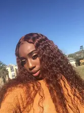 Peluca Frontal de onda profunda, pelucas de cabello humano con encaje Frontal, mojado y ondulado, transparente, rizado, brasileño