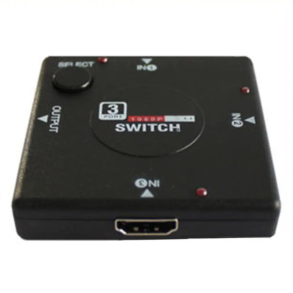 Совместимому с HDMI мини коммутатор 3 устройств до 1 переключатель телевизора