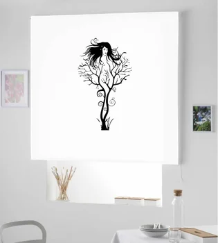 

Blind Iroa roll with drawing/Tree Lady! ROLLER BLINDS TRANSLUCENT! (WHITE 100X175)