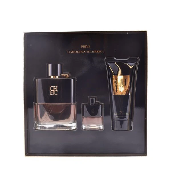 Мужской парфюмерный набор Ch men privе Mini Carolina Herrera(3 шт