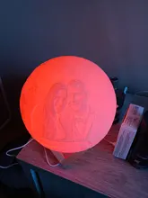 Moon-Lamp Night-Light Gift Custom Girlfriend Photo/text Rechargeable Dropship Kids Personalized