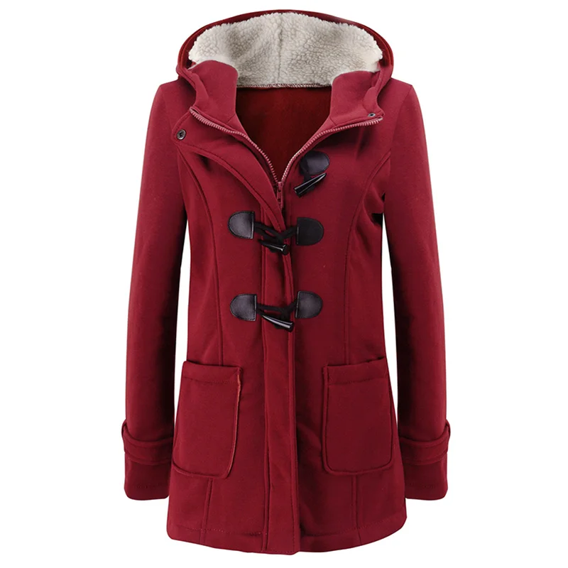 Anself Women Winter Warm Thick Coat Outdoor Hood Parka Long Jacket with Pockets