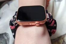 Scrunchie-correa para apple watch 6, banda de 44mm y 40mm para iwatch de 42mm y 38mm, pulsera de reloj para mujer, series 5 4 3 2 42mm