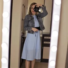 VITIANA-vestido Midi informal para mujer, vestido largo Midi liso en blanco y azul con encaje, sin mangas, elegante para fiesta de verano, 2018