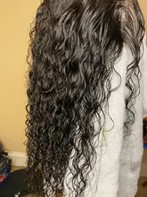 Pelucas frontales de onda profunda para mujeres negras 28 30 pulgadas, cabello humano rizado 13x4 brasileño Remy, peluca con malla Frontal ondulada y húmeda