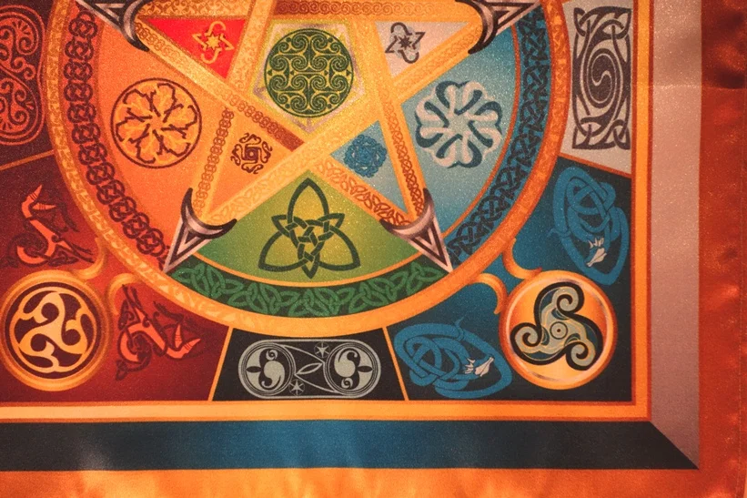Волшебная скатерть Wicca Force 5, текст-magic power Wiccan Magic, средний размер