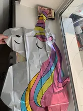 Unicorn Party Balloon Number Globos Rainbow Birthday-Party-Decorations Gradient Kids