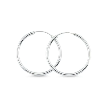 

KUTAYDAN 20mm Simple Hoop Earrings 925 Sterling Silver