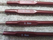 4 unids/lote aguja con gancho de ganchillo, Micro gancho para hacer trenzar rastas, herramientas para el cabello, 0,5 Mm, 0,6 Mm, 0,7 Mm, 0,8 Mm, mango liso