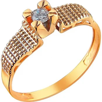 

Esthete ring with 1 cubic zirconia with gold plated