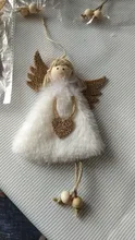 2020 Navidad Plush Sitting Angel Elk Pendant Xmas Tree Decor Santa Claus Hanging Ornaments